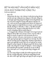 Đề thi học sinh giỏi môn Ngữ văn Khối 9 - Năm học 2019-2020 - TP. Vũng Tàu